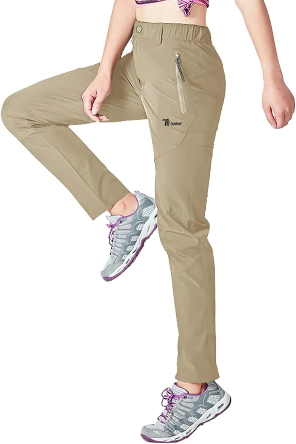 Gopune Women's Outdoor Hiking Pants Lightweight Quick Dry Water Resistant Mountain Trouser
