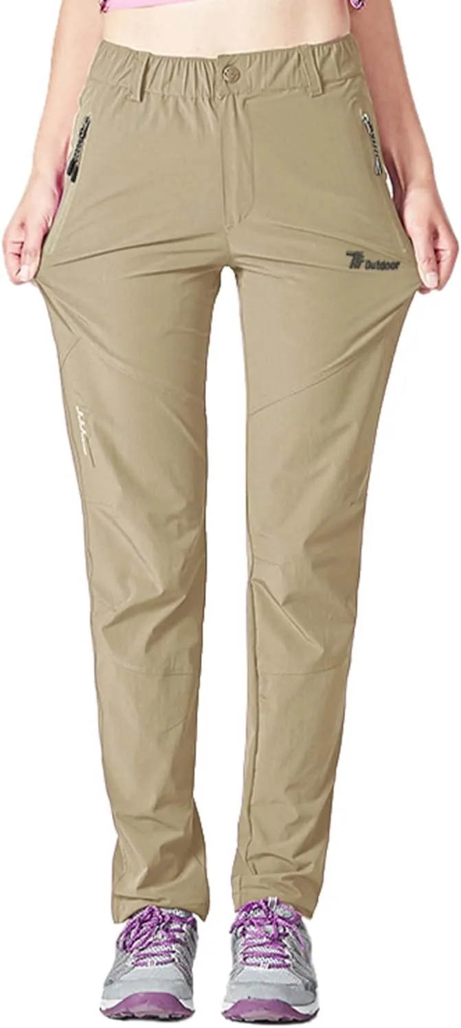 Gopune Women's Outdoor Hiking Pants Lightweight Quick Dry Water Resistant Mountain Trouser