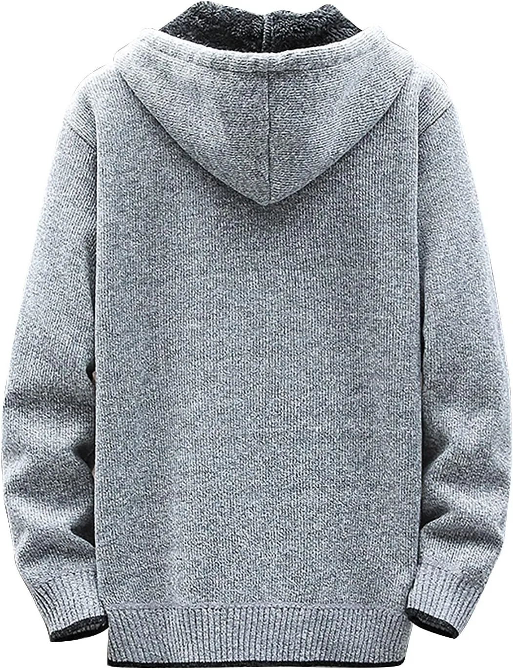 Graphic Hoodies for Men Fall and Winter Casual Sweater Jacket Warm Knit Sweater Hooded Hoodie