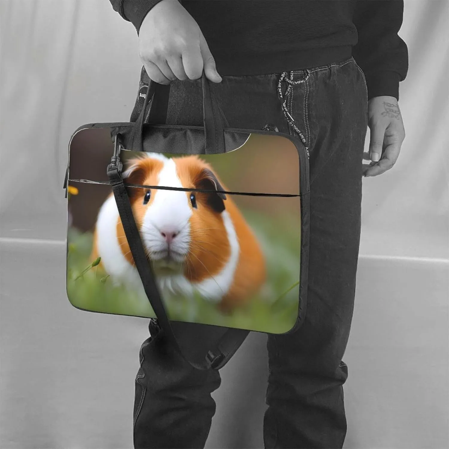 Guinea Pigs Prints Laptop Bag - with Soft Interior, Multiple Pockets - Ideal for Men, Travel and Business