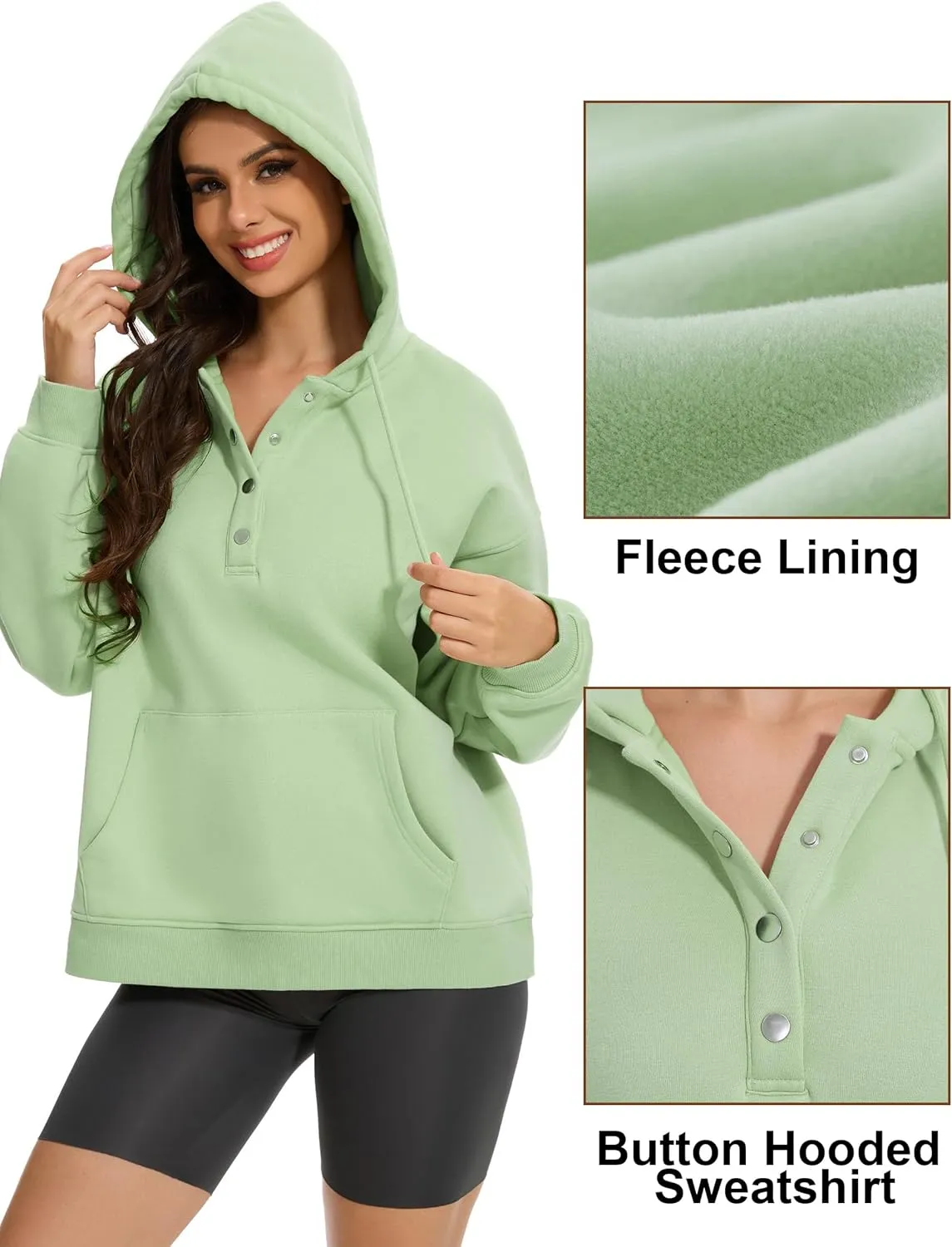 Halloween Womens Oversized Hoodies Fleece Sweatshirts Long Sleeve Sweaters Pullover Fall Outfits with Pocket