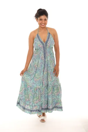 Halter V-Neck Maxi Dress