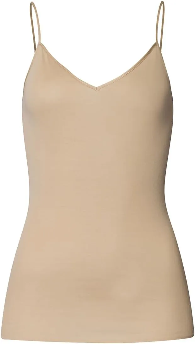 HANRO Women's Cotton Seamless Spaghetti Camisole