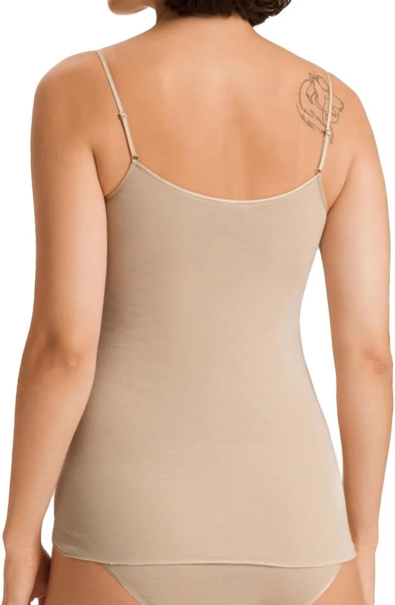 HANRO Women's Cotton Seamless Spaghetti Camisole