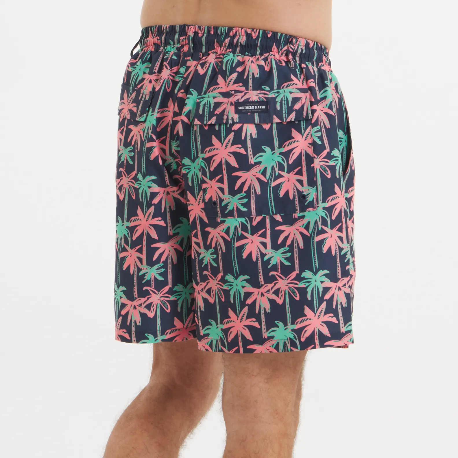Harbor Swim Trunk - Neon Palms