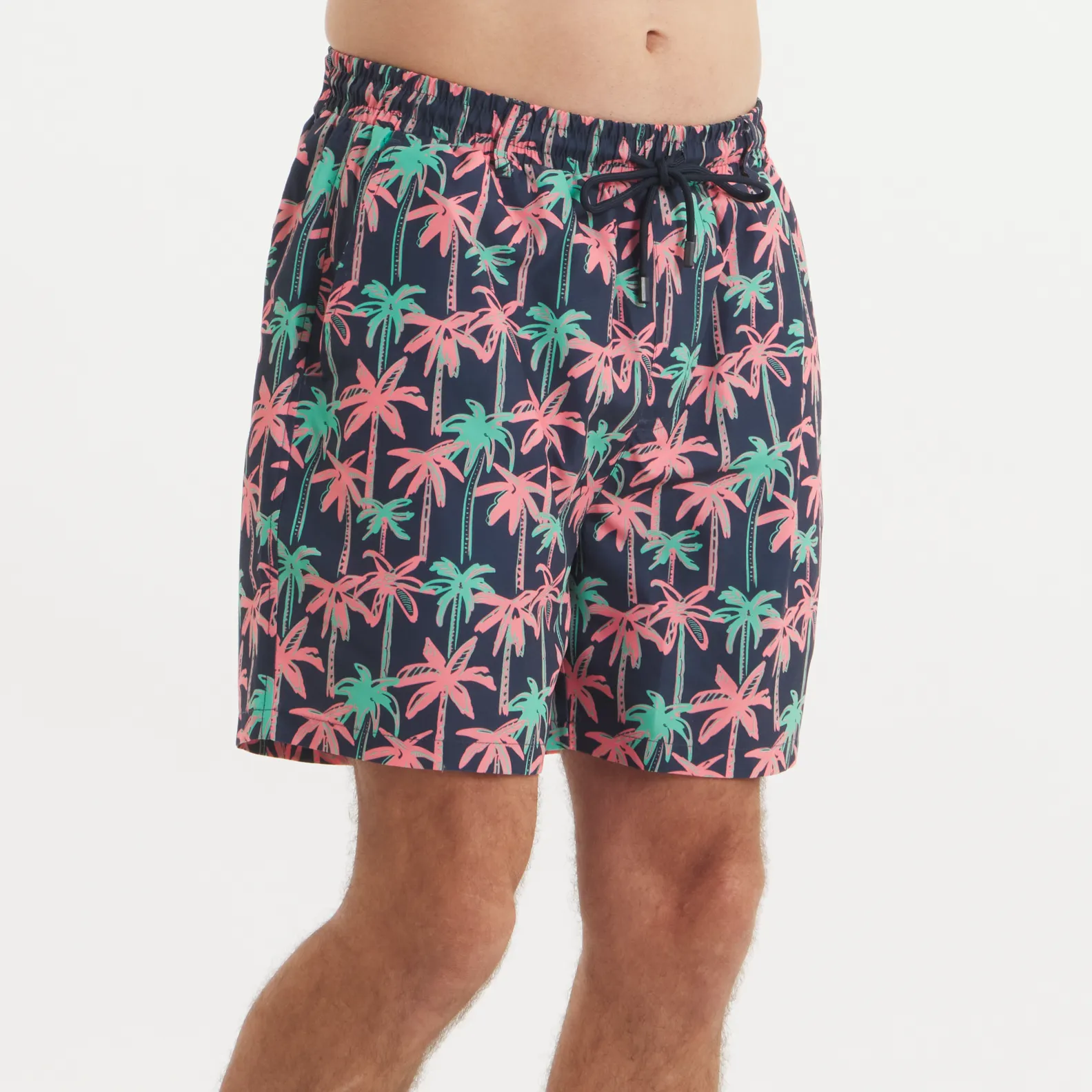 Harbor Swim Trunk - Neon Palms