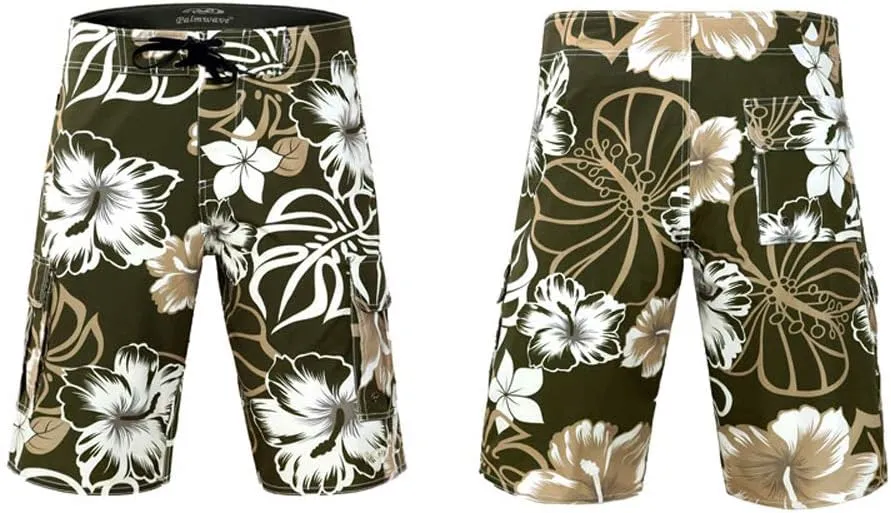 Hawaiian Microfiber, 4-Way Stretch and Stonewashed Boardshorts - Multiple Pockets