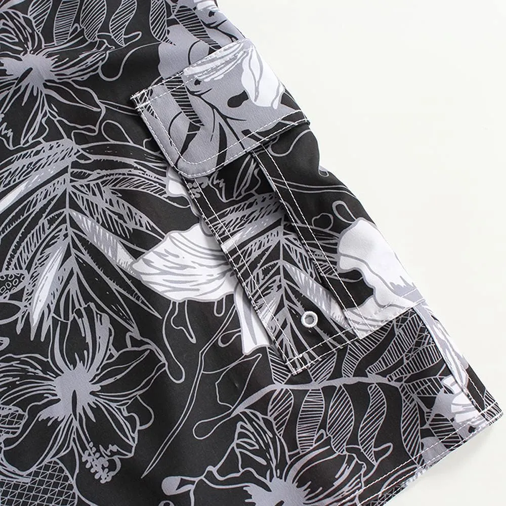 Hawaiian Microfiber, 4-Way Stretch and Stonewashed Boardshorts - Multiple Pockets