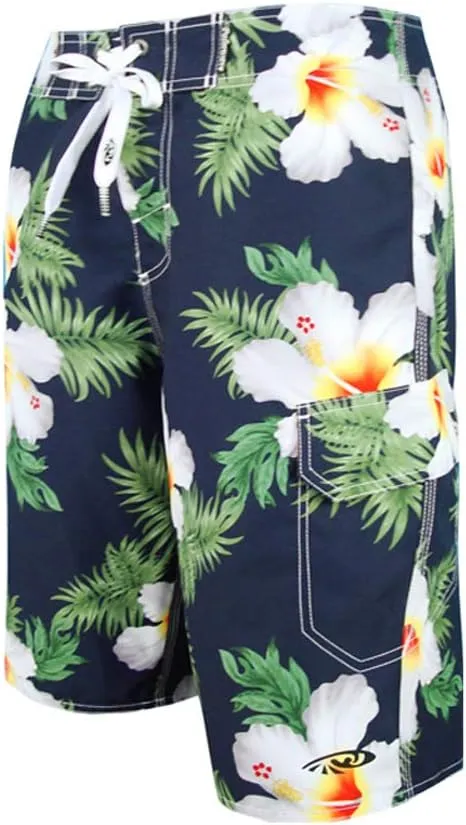 Hawaiian Microfiber, 4-Way Stretch and Stonewashed Boardshorts - Multiple Pockets