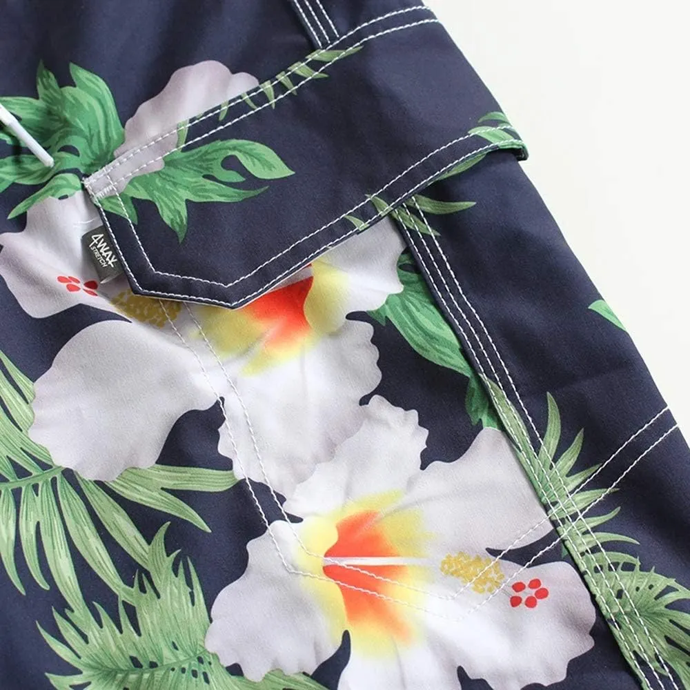 Hawaiian Microfiber, 4-Way Stretch and Stonewashed Boardshorts - Multiple Pockets