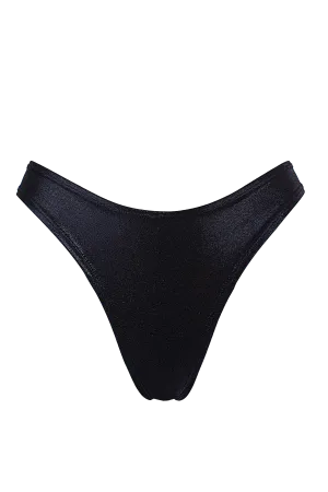 High-Cut Hologram Bikini Bottom /LULY POLE BLACK HOLO