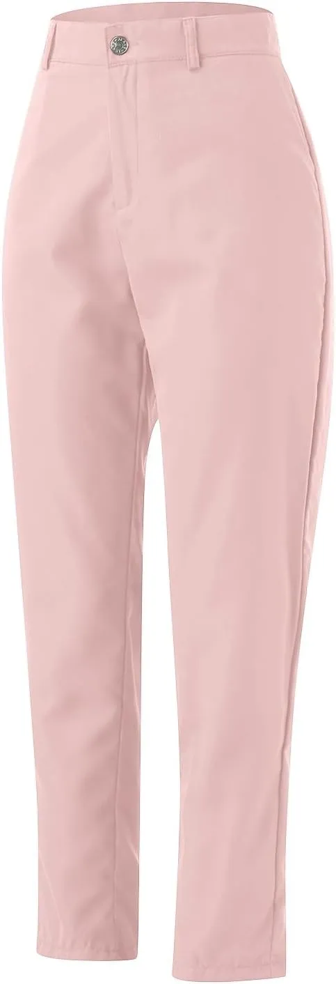 High Waisted Business Pants for Women Straight Leg Pleated Elegant Office Slacks Stretchy Dress Trousers with Pockets
