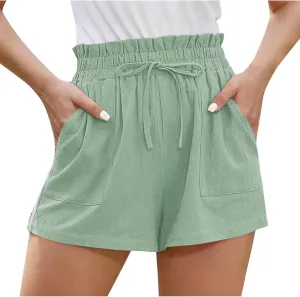 High Waisted Shorts for Women Dressy Casual Summer Shorts with Pockets