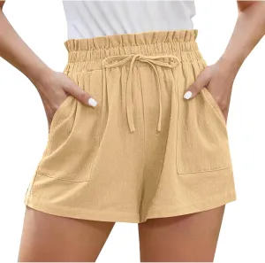 High Waisted Shorts for Women Dressy Casual Summer Shorts with Pockets