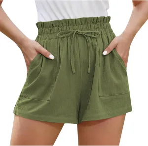 High Waisted Shorts for Women Dressy Casual Summer Shorts with Pockets
