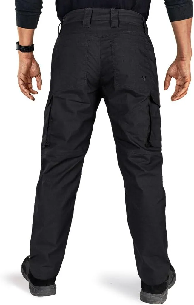 IDOGEAR Men's Flex Tactical Cargo Pants Lightweight Water Resistant Ripstop Stretch Casual Trousers Everyday Basic Pants