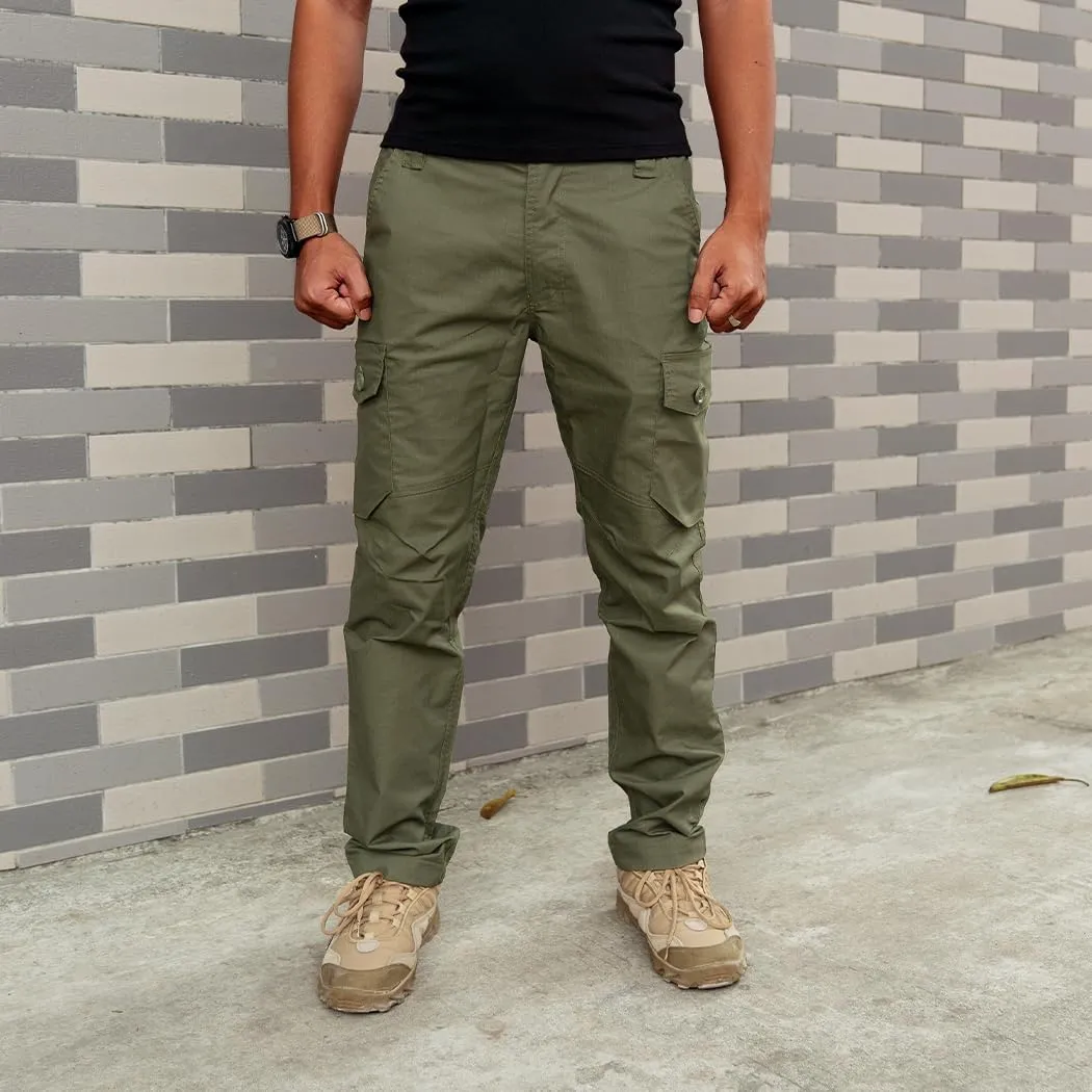 IDOGEAR Men's Flex Tactical Cargo Pants Lightweight Water Resistant Ripstop Stretch Casual Trousers Everyday Basic Pants