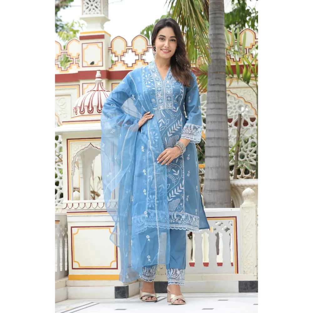 Indolady Cotton Lucknowi Suit Set