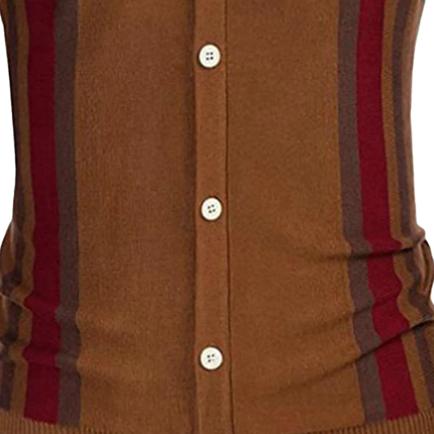 JEShifangjiusu Men Casual Button Down Cardigan Sweater Retro Striped Sweater Knit Polo Shirt Warm Long Sleeve Ribbed Sweater