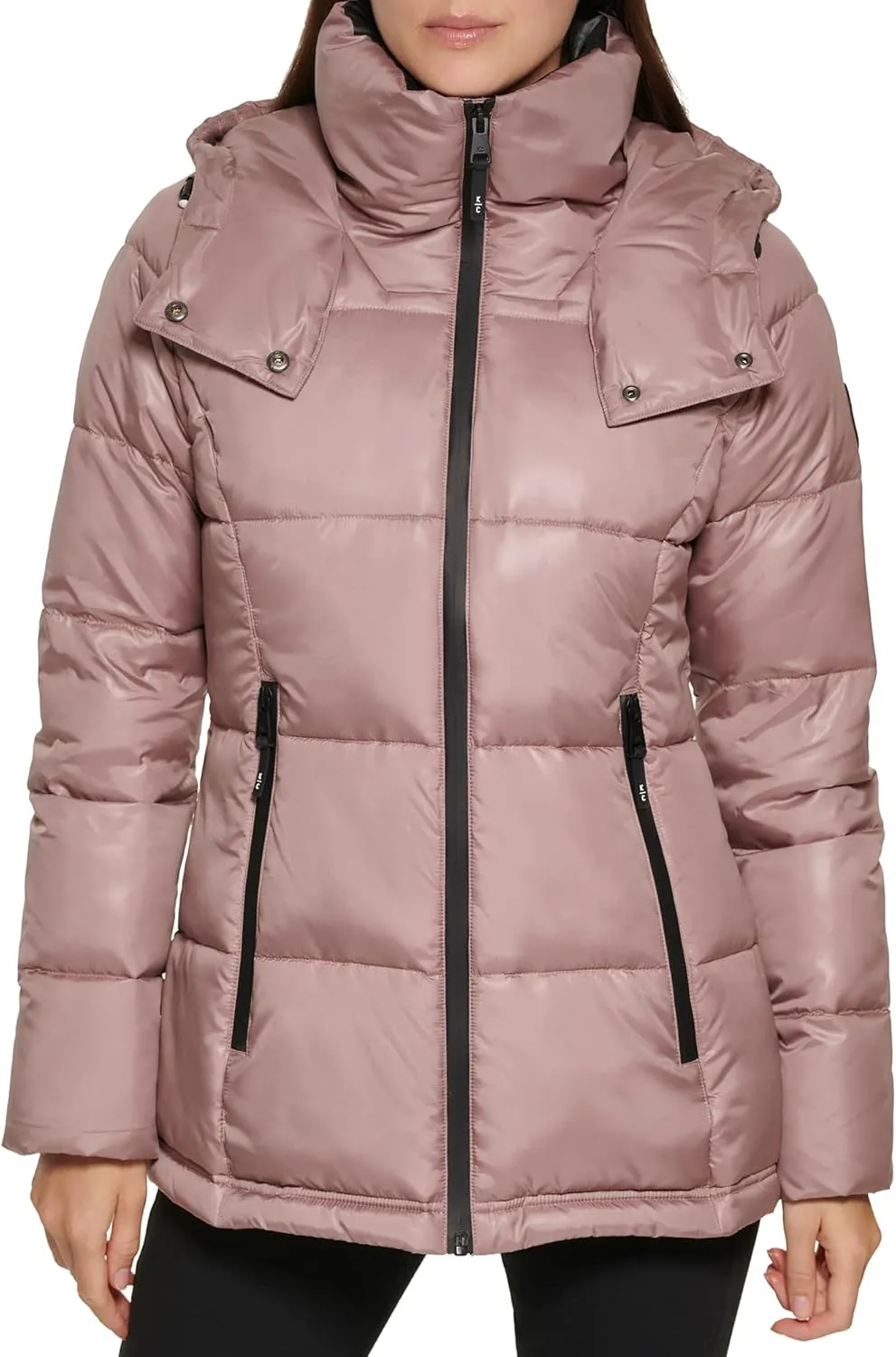 Kenneth Cole Women's Heavy Weight Stand Collar Down Puffer Jacket