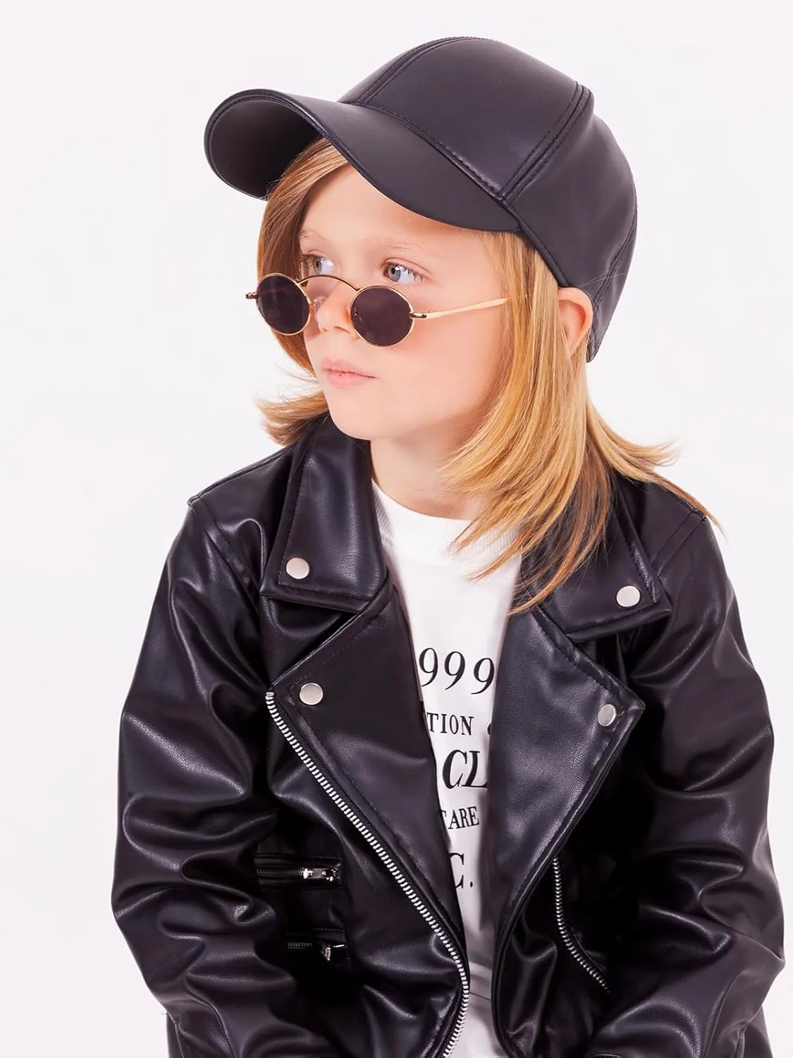 Kids Leather Jacket Unisex, Boys Leather Jacket, Stylish Girls Leather Jacket with Notched Collar