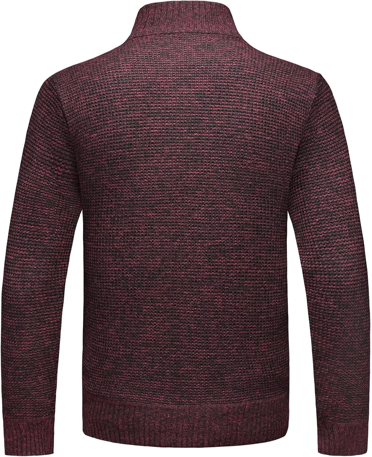 Lamgool Men's Full Zip Sweater Long Sleeve Casual Slim Fit Cardigan Sweaters