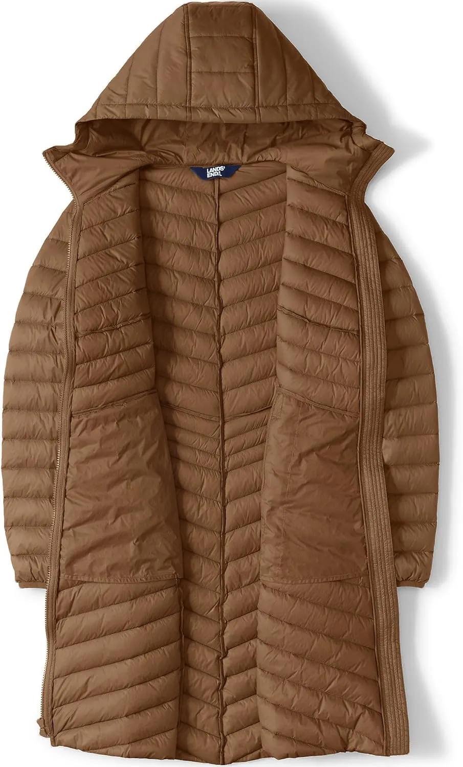 Lands' End Women's Ultralight Packable Long Down Coat