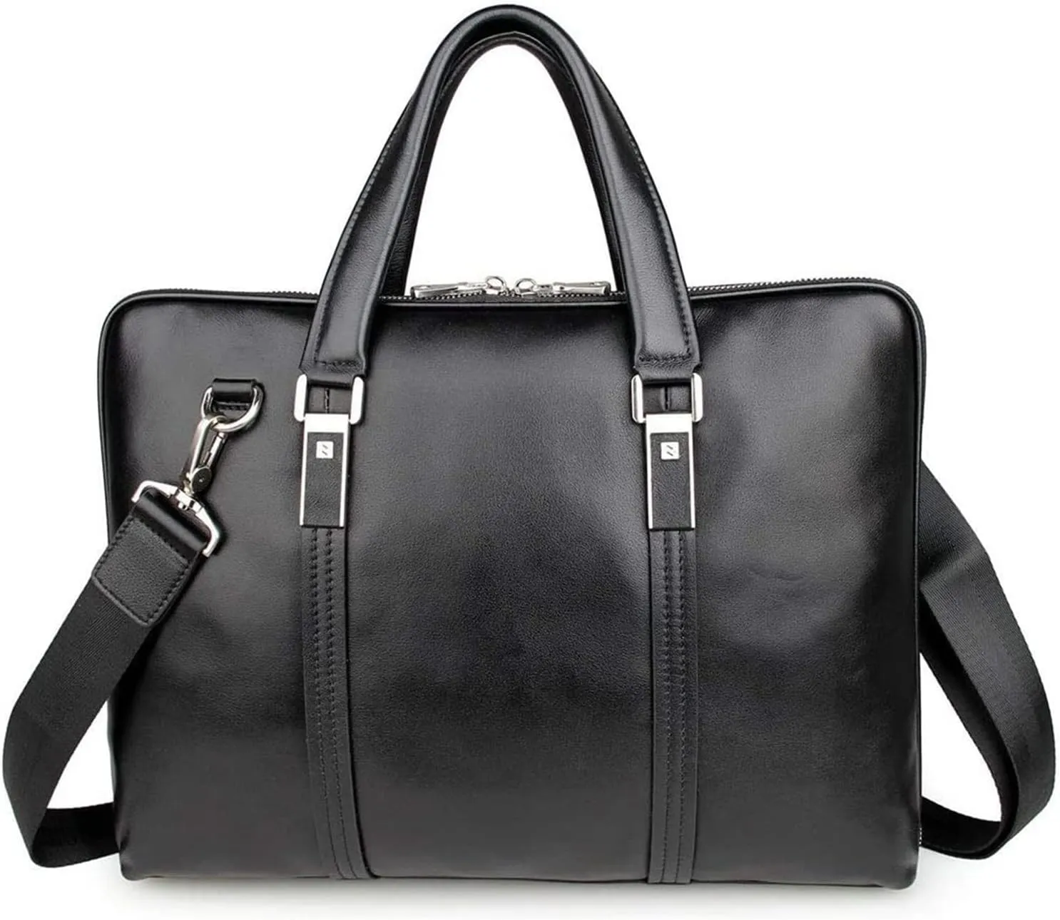 Laptop Briefcase Vintage, Laptop Handbag 15Inch, Office Business Men, Water Resistant Messenger Shoulder