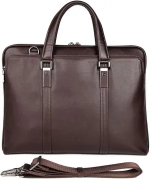 Laptop Briefcase Vintage, Laptop Handbag 15Inch, Office Business Men, Water Resistant Messenger Shoulder