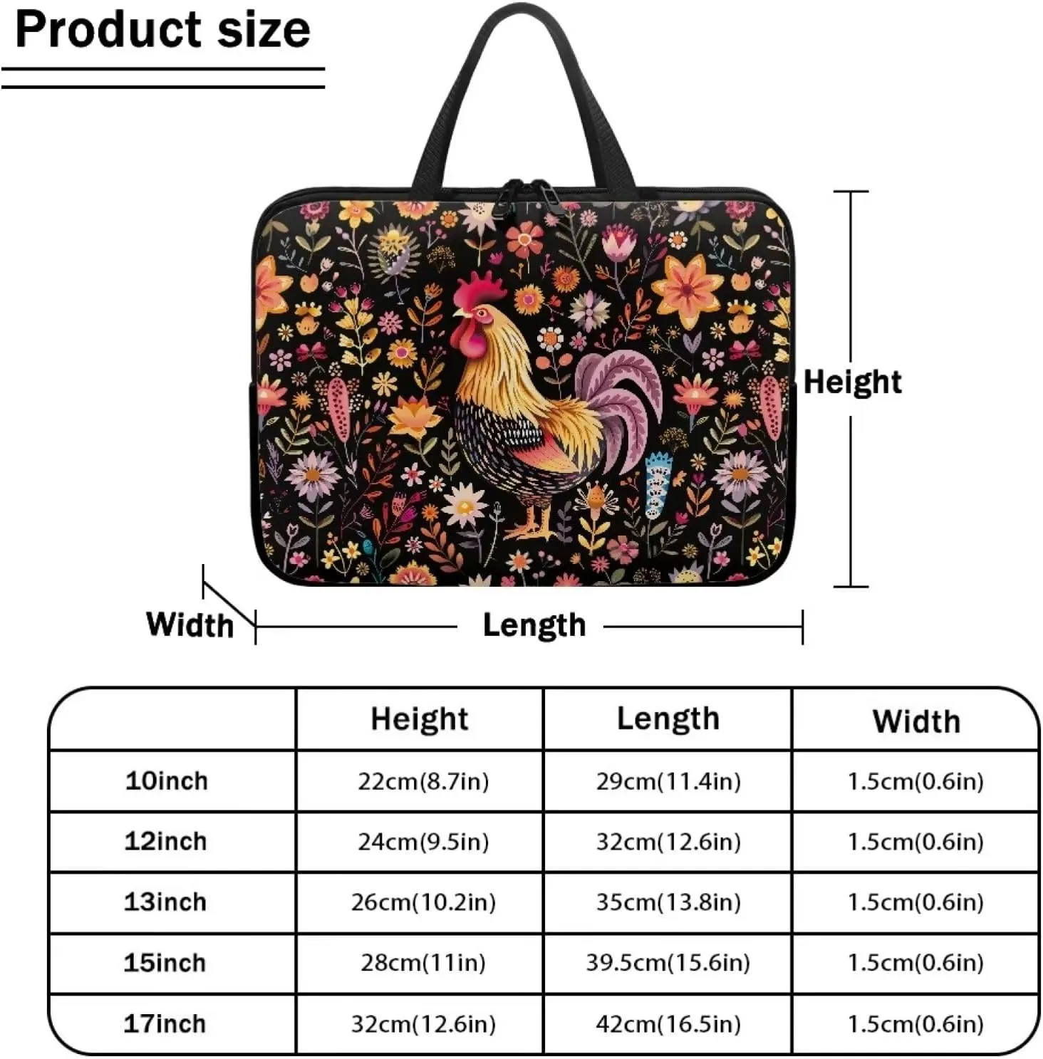 Laptop Sleeve Case for Women Slim & Water-Resistant Laptop Cover Bag