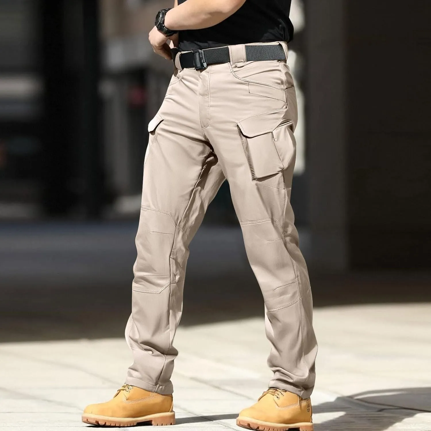 lcyhony Mens Cargo Pants Relaxed fit Stretch Quick Dry Tactical Pants Lightweight Outdoor Hunting Hiking Pant with Pockets