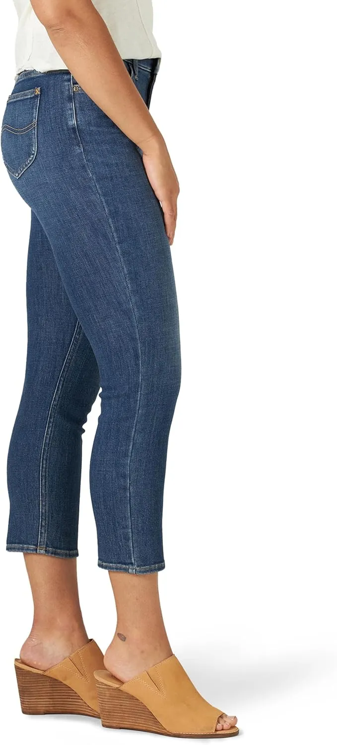 Lee Women's Ultra Lux Mid-Rise Cigarette Crop Jean