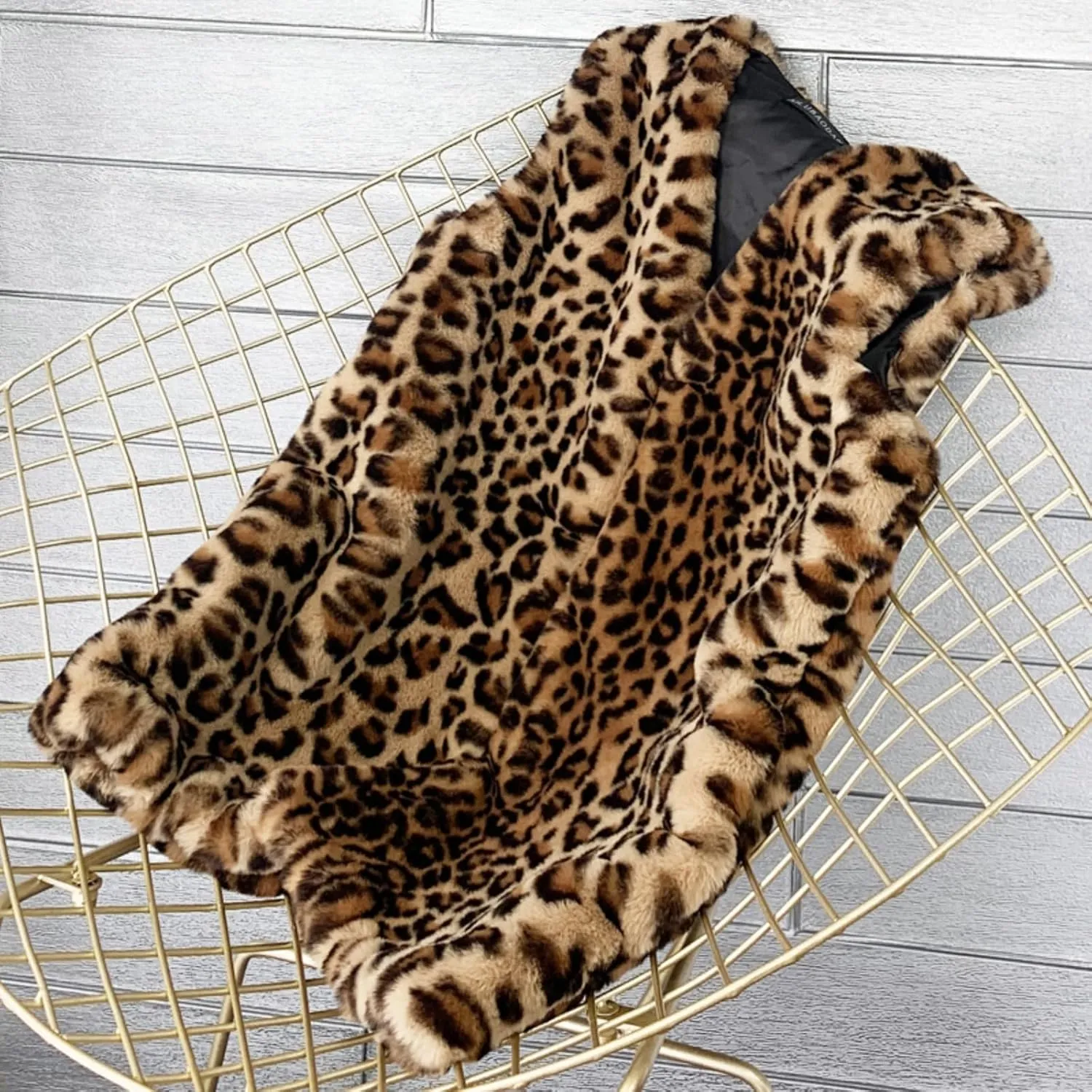 Leopard Print Fleece Vest Women Faux Fur Vest Coat Cheetah Casual Sleeveless Jacket Y2k Fall Winter Outerwear