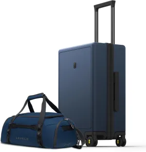 LEVEL8 Luminous 20 Inch Carry on Luggage with Water Resistant Travel Duffle Bag