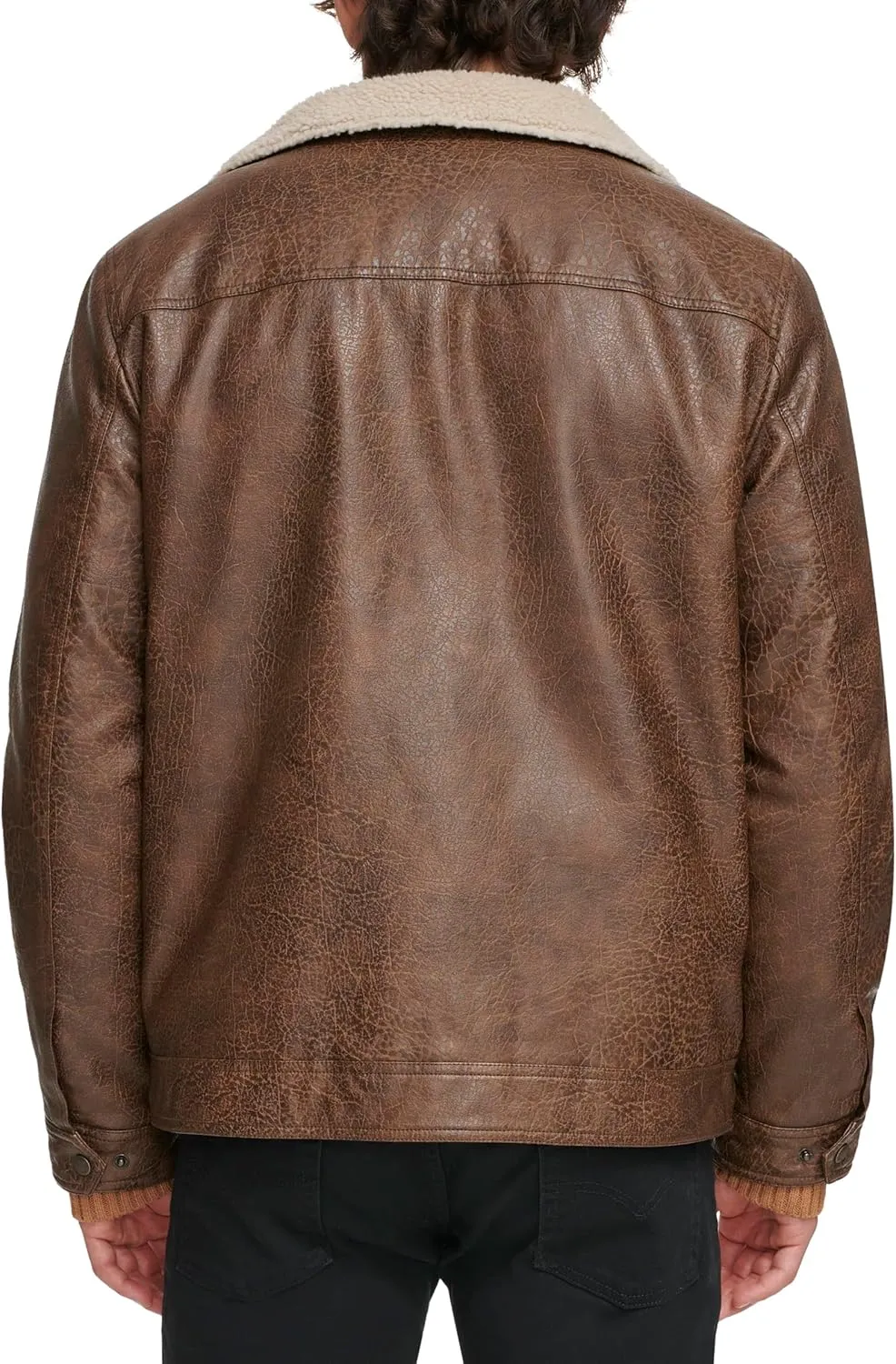 Levi's Men's Faux Leather 2-Pocket Sherpa Lined Jacket
