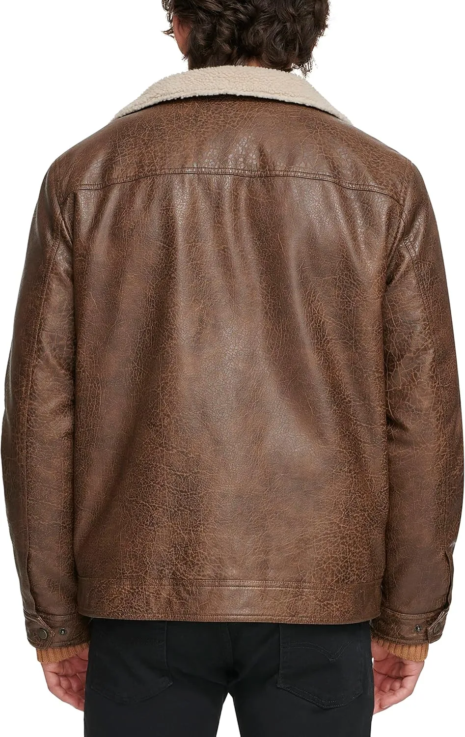 Levi's Men's Faux Leather 2-Pocket Sherpa Lined Jacket