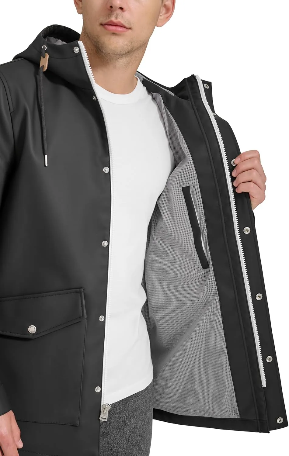 Levi's Men's Rubberized Rain Parka Jacket