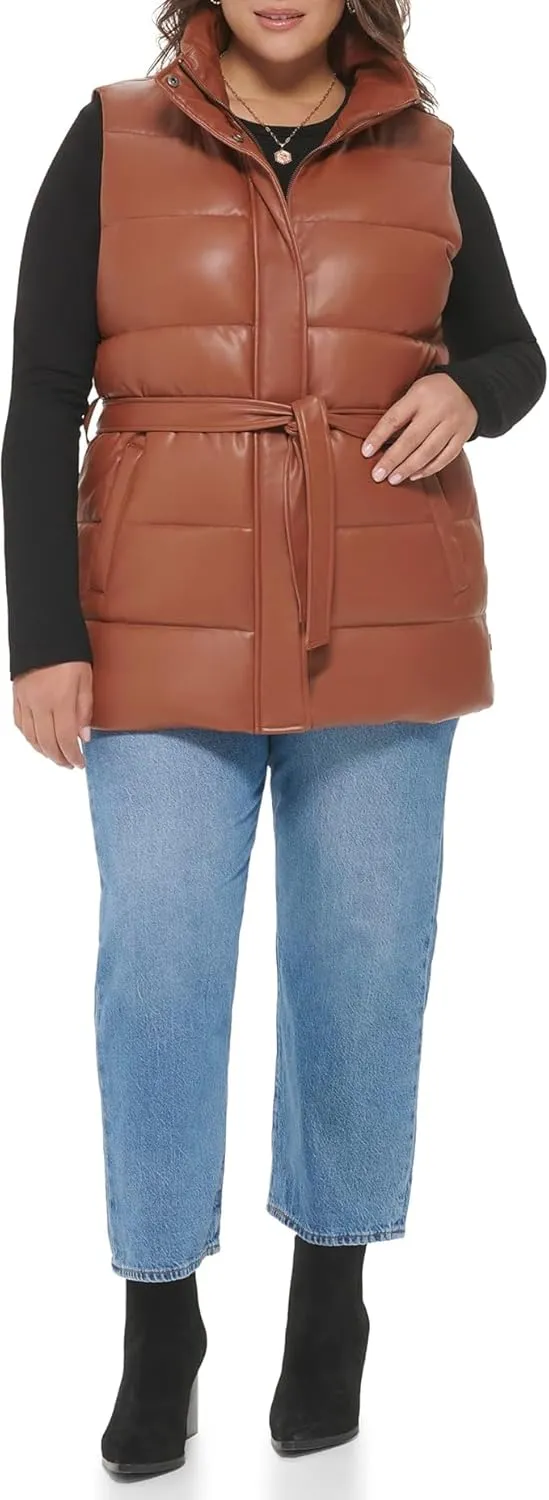 Levi's Womens Vegan Leather Puffer Vest