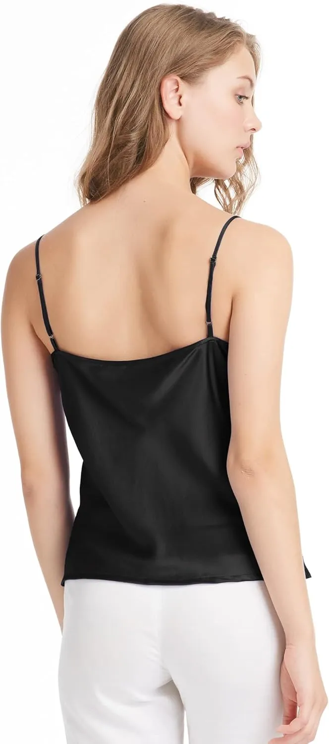 LilySilk Womens Silk Camisole 100% 19MM Mulberry Silk Basic Tank Tops Summer Casual Classic Top Loose