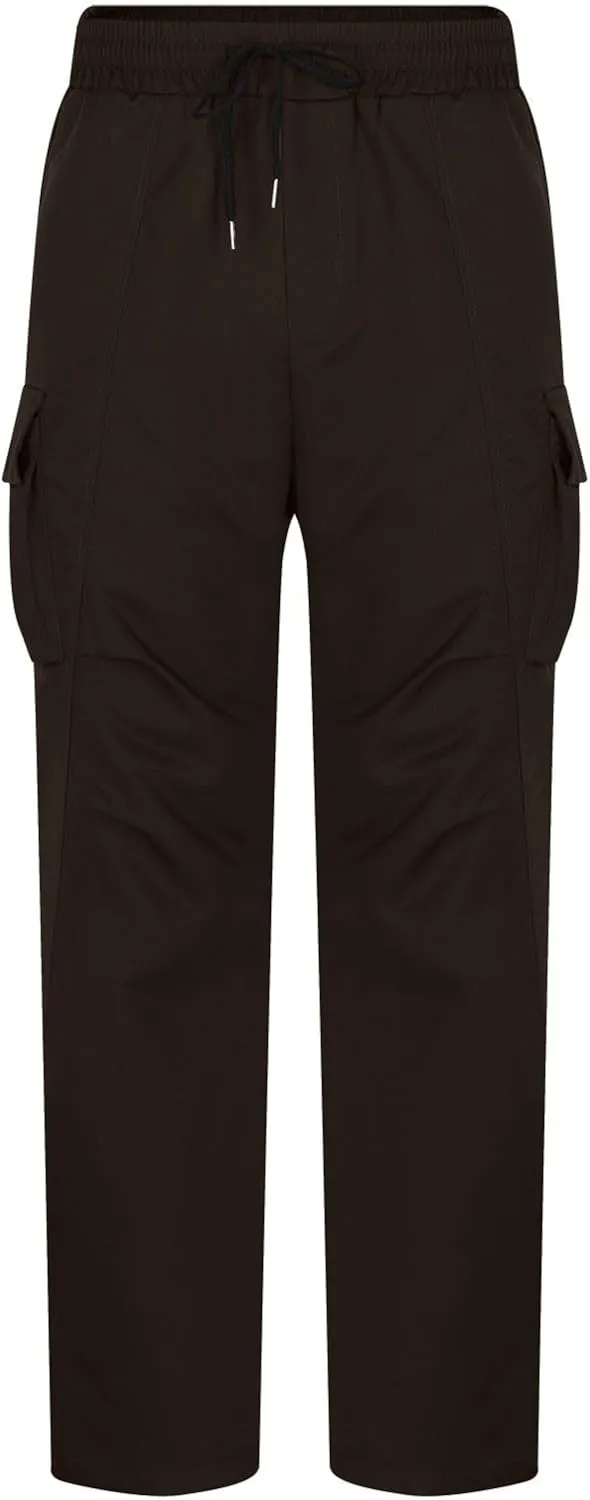 Lmdudan Men's Casual Cargo Pants Workout Joggers Stretch Sweatpants Outdoor Hiking Drawstring Tactical Pant with Multi Pocket