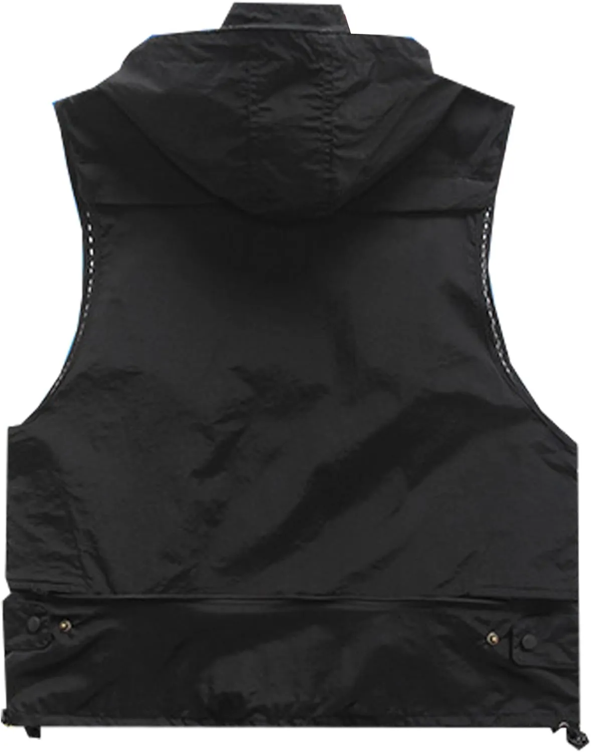 M2C Mens Hooded Mesh Multiple Pockets Traveling Vest