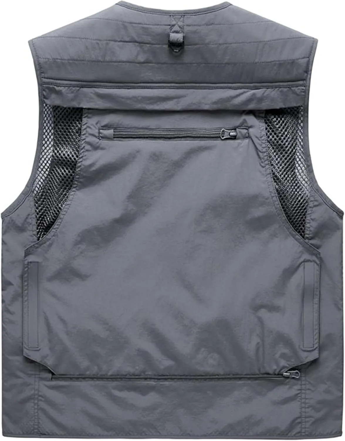 M2C Mens Hooded Mesh Multiple Pockets Traveling Vest