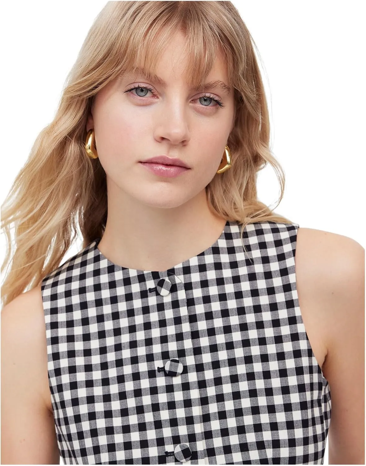 Madewell Women's Bayley Vest-Gingham Suiting