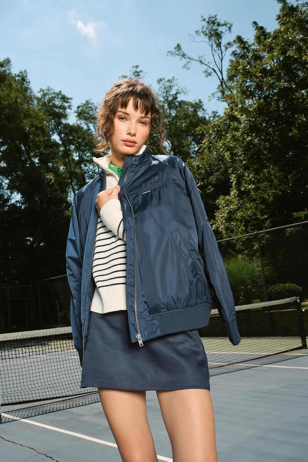 Members Only Women's Satin Bomber Jacket