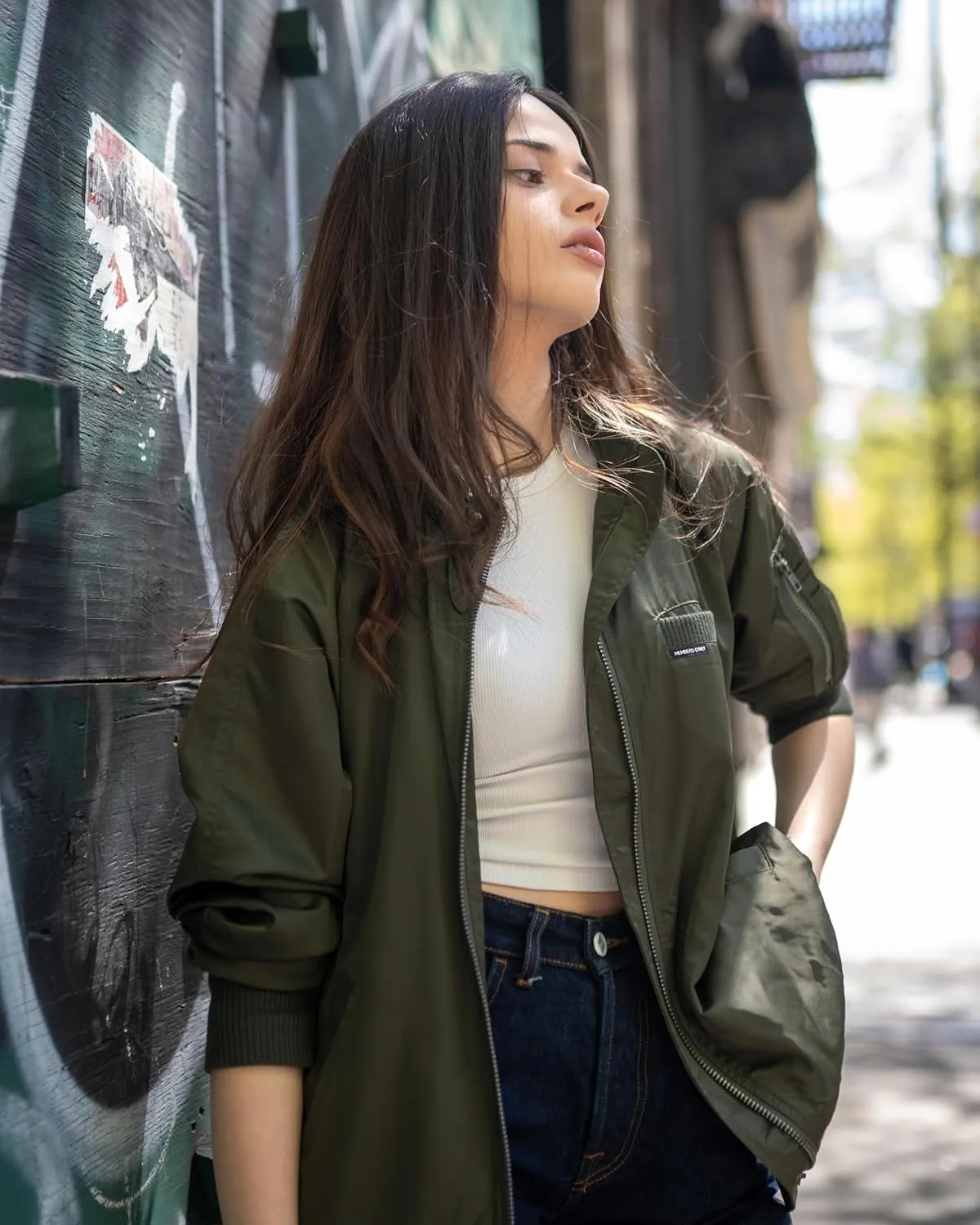 Members Only Women's Satin Bomber Jacket