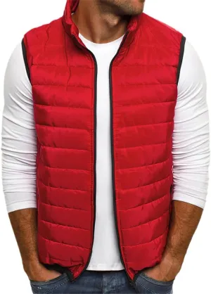 Men Autumn Jackets Thick Vests Sleeveless Coats Male Warm Cotton-Padded Waistcoat Gilet