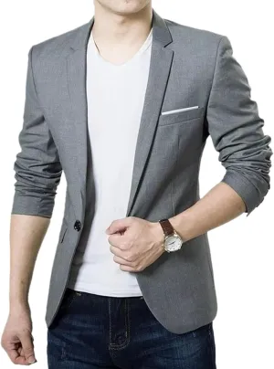 Men Business Suit Coat Men Slim Fit Blazer Suit Jacket Casual Suit Blazer Men Clothing