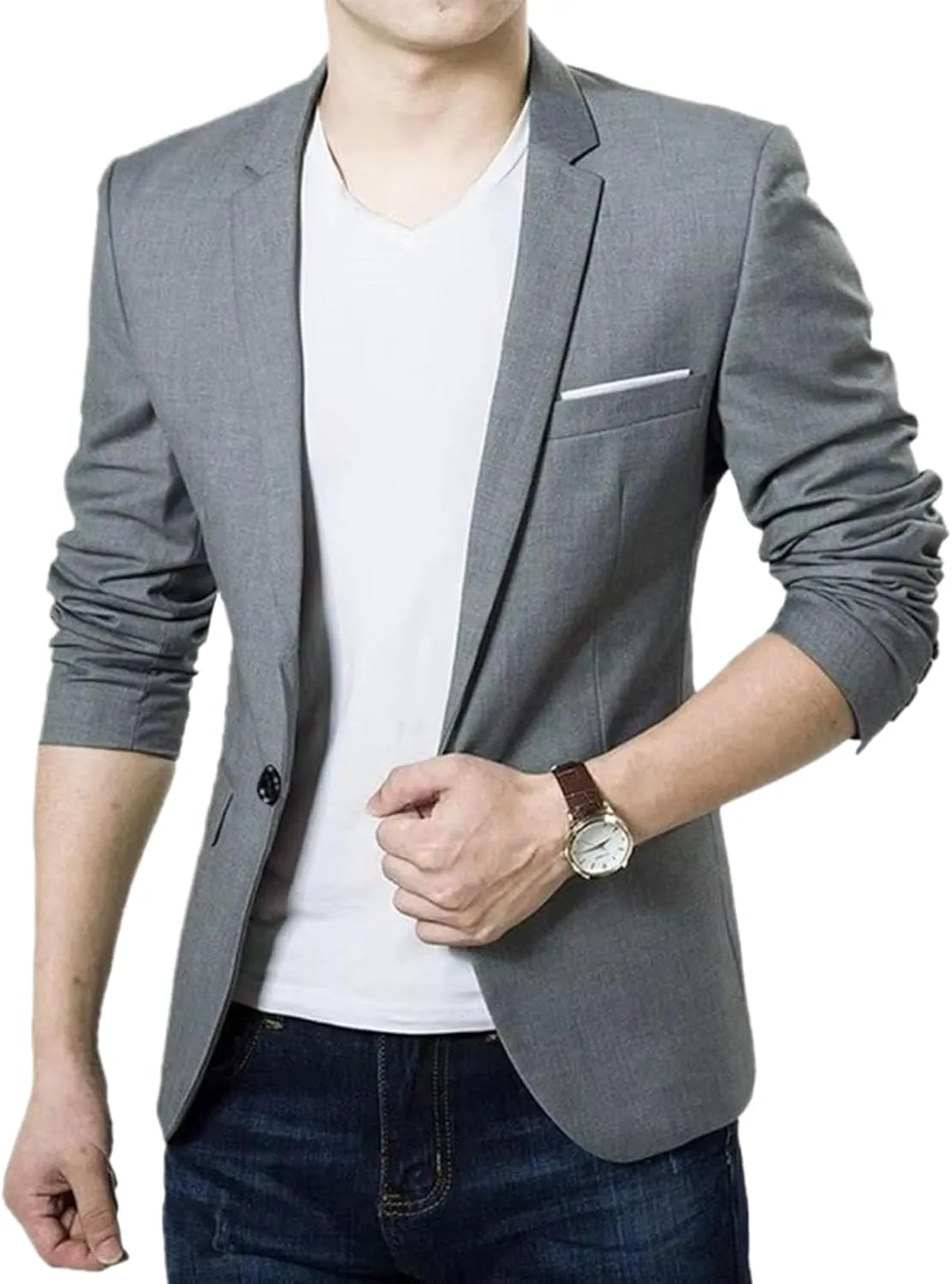 Men Business Suit Coat Men Slim Fit Blazer Suit Jacket Casual Suit Blazer Men Clothing