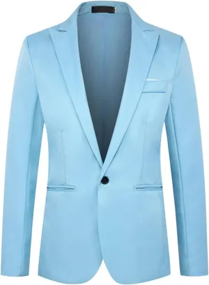 Men Coats Winter Suit Jackets Slim Fit One Button Solid Business Blazer Tops Formal Prom Suit Blazer Sports Suit Coat