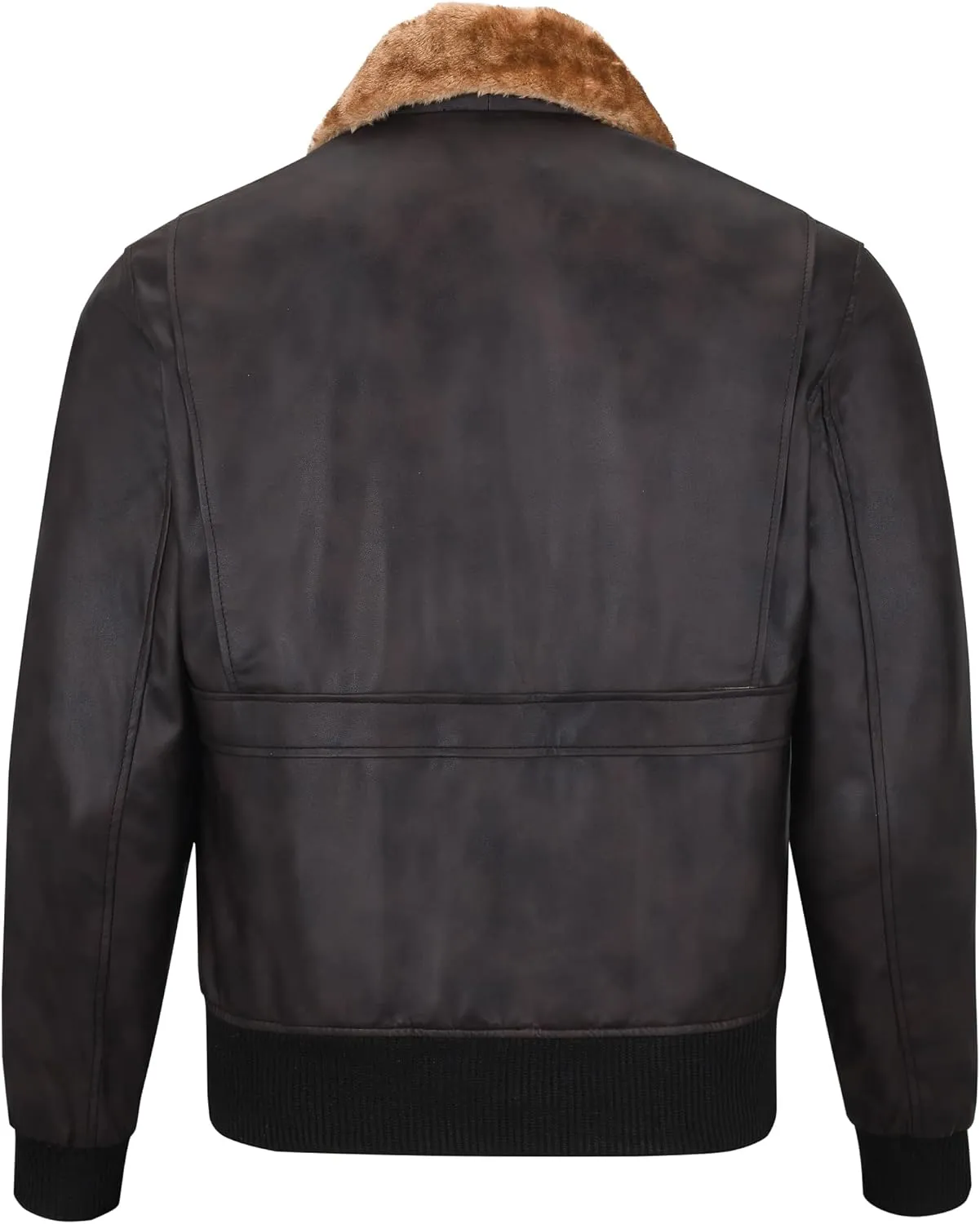 Men Leather Flight Bomber Jacket